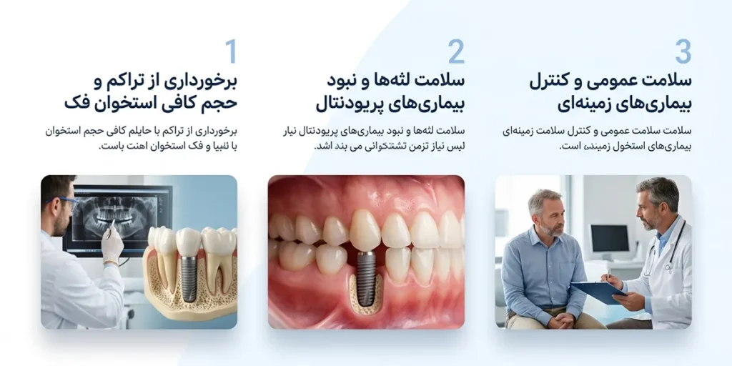 شرایط لازم برای کاشت دندان